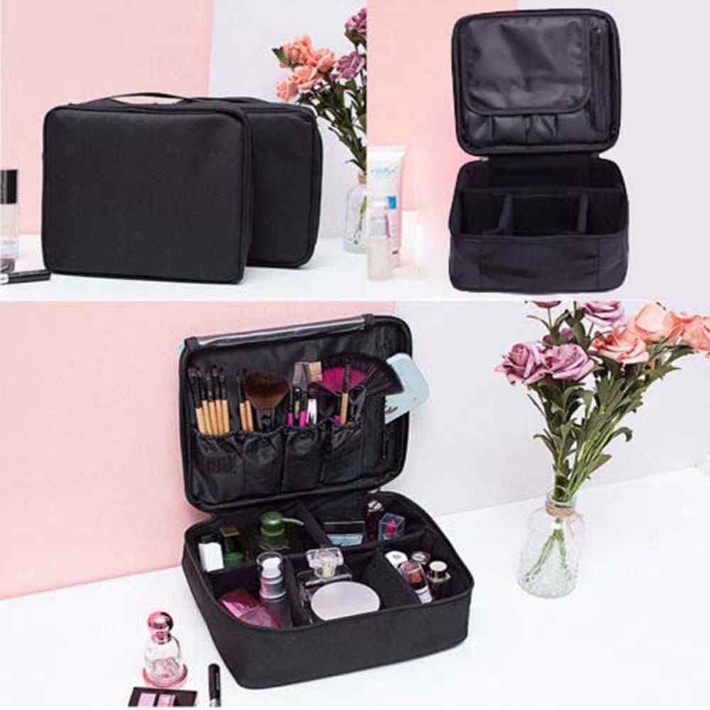 Large Waterproof Makeup Bag Organizer Portable Cosmetic Case