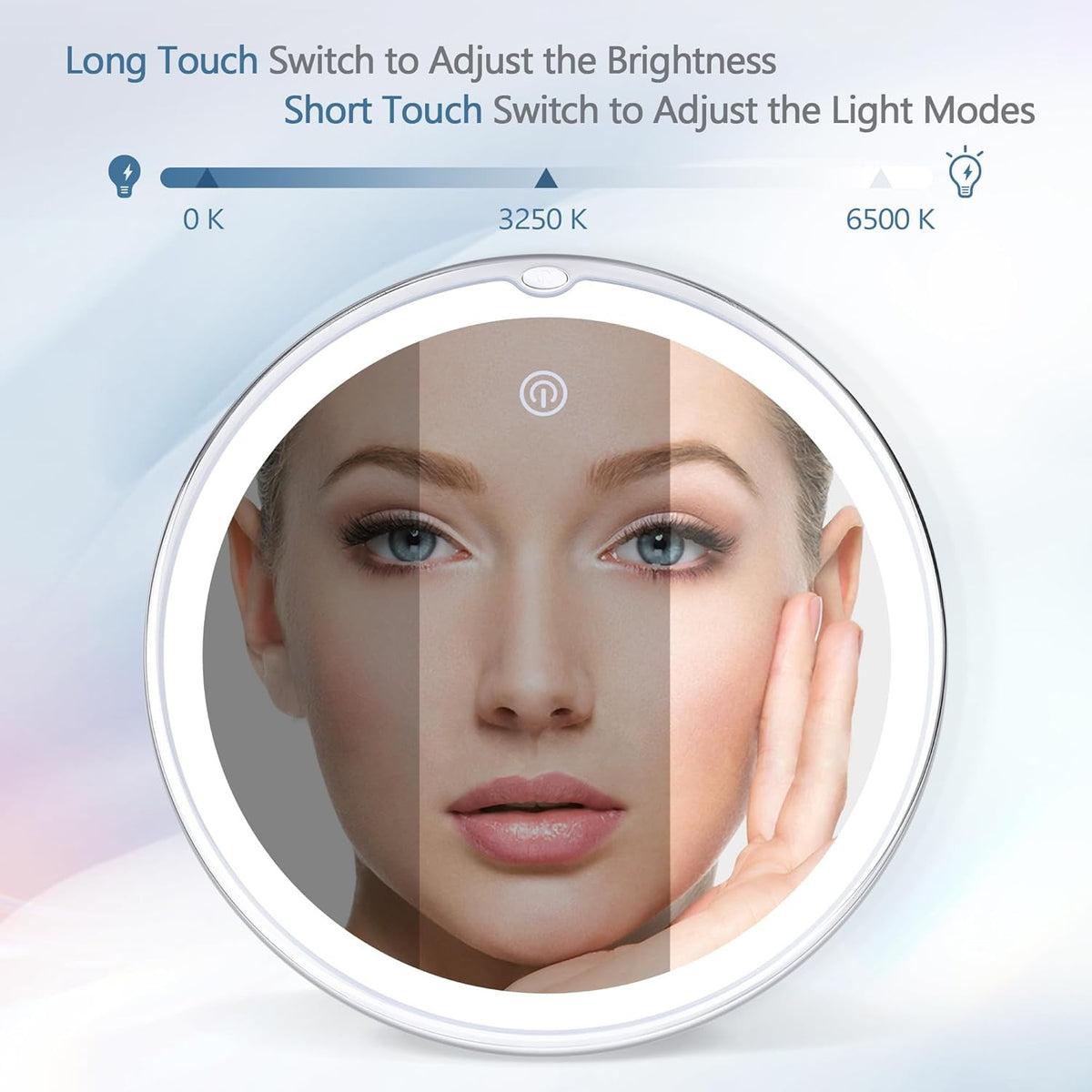 30X Magnifying Makeup Mirror with Light and Adjustable Brightness