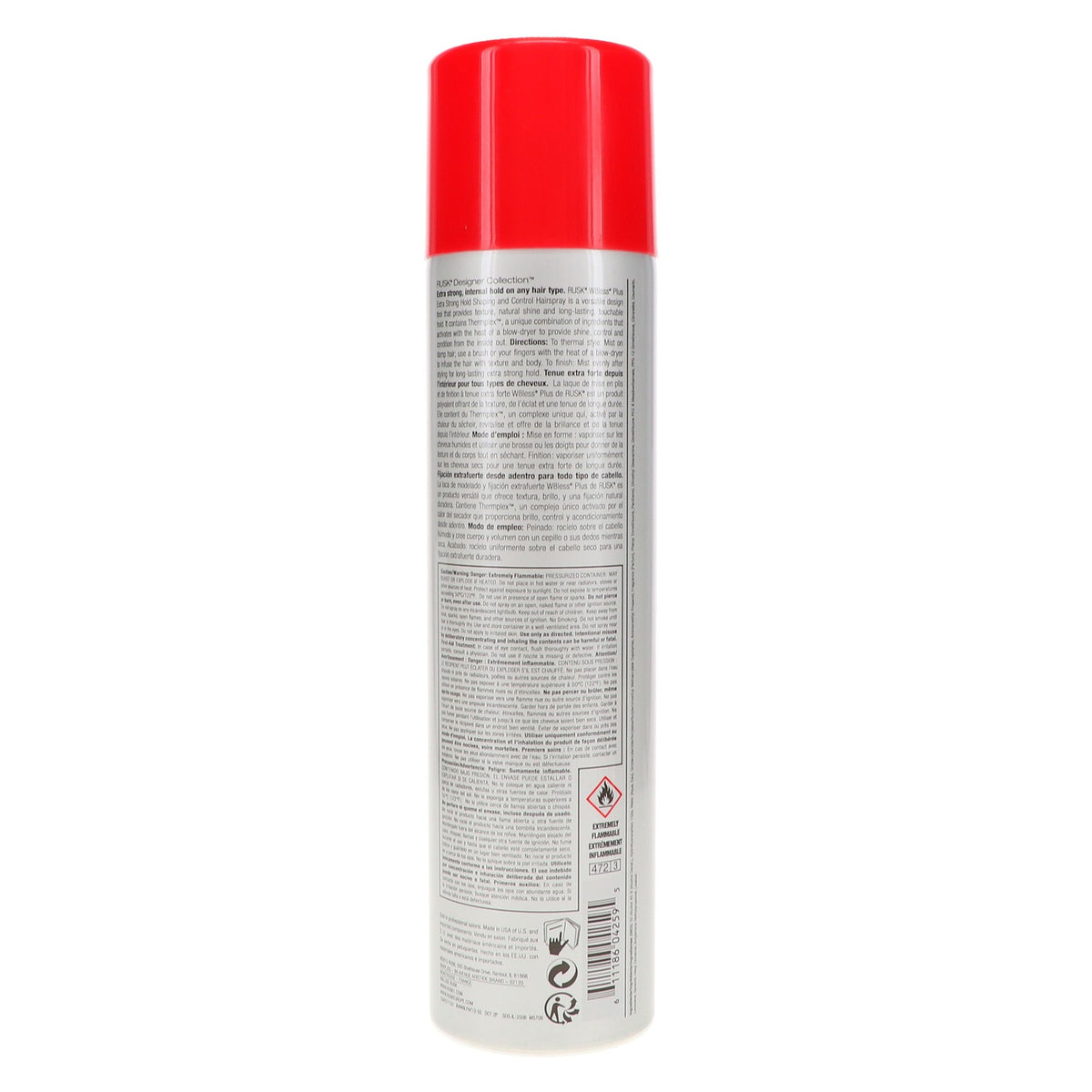 Rusk W8less Plus Extra Strong Hairspray 10 oz - 2 Pack, Long-Lasting Hold