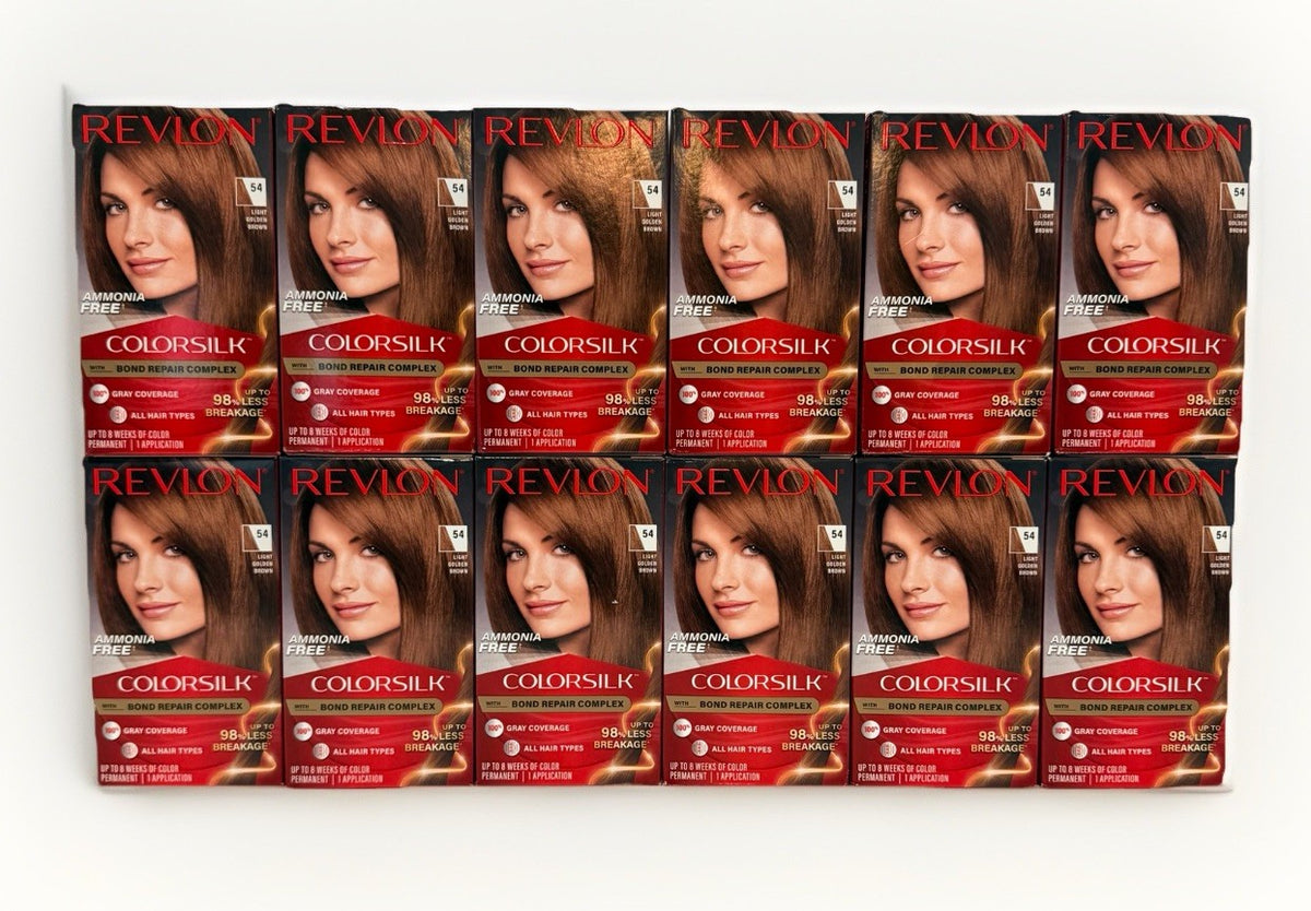 ColorSilk Hair Color Dye #54 Light Golden Brown - Pack of 12