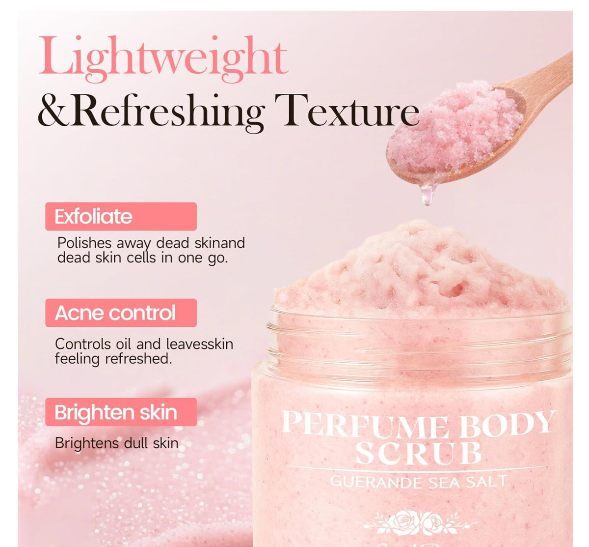 Aromatherapy Body Scrub with Guérande Sea Salt & Coral Rose