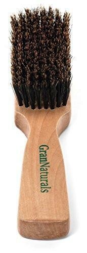 Men's Boar Bristle Hair Brush - Natural Wooden Wave Styling Comb