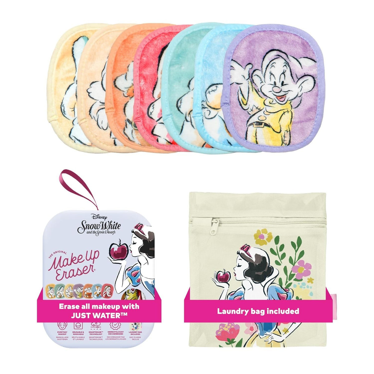 MakeUp Eraser 7-Day Reusable Makeup Remover Cloths Set - Snow White