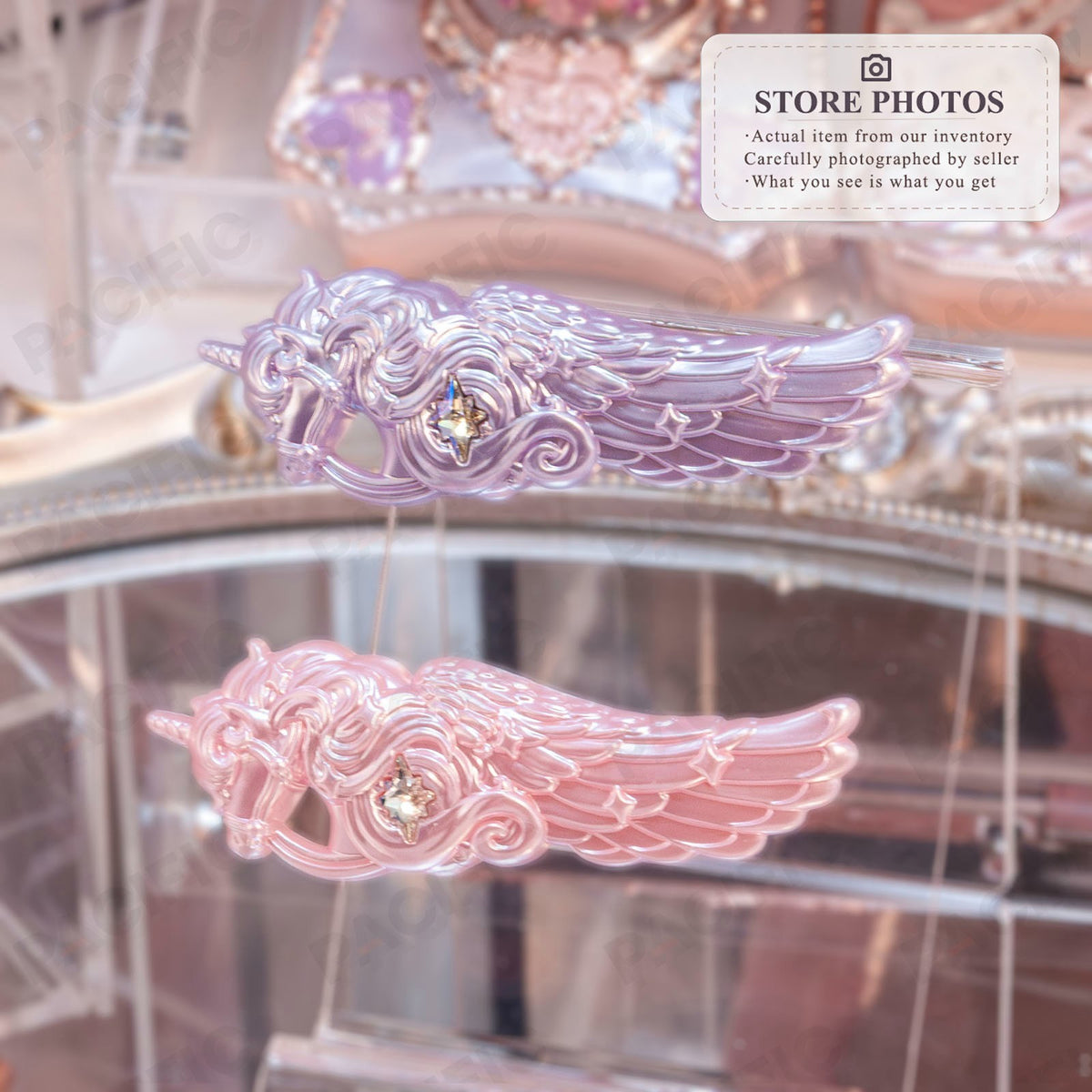 Flower Knows Knight Unicorn Hair Clips Set of 2 US Stock
