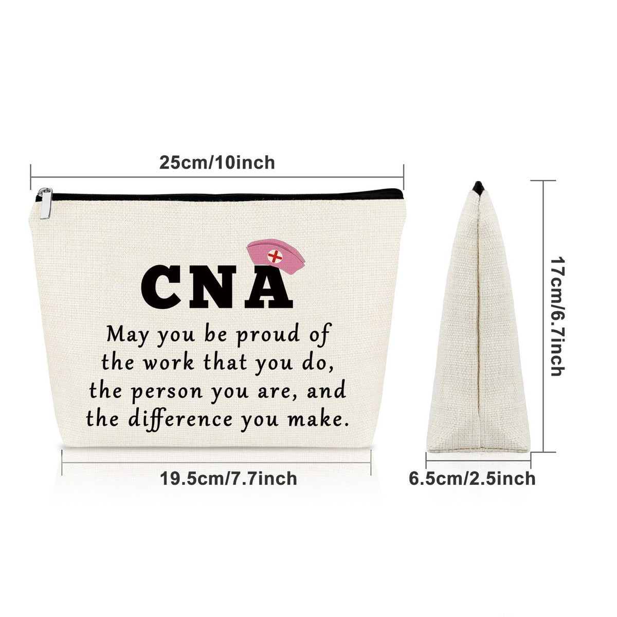 Makeup Bag for Nurses CNA Appreciation Gifts Women Travel Cosmetic Case