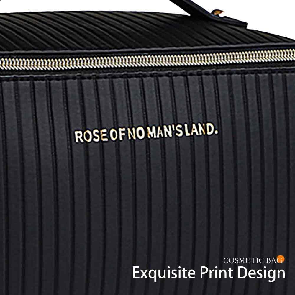 Large Waterproof Travel Makeup Bag with Flat Opening & Organizer