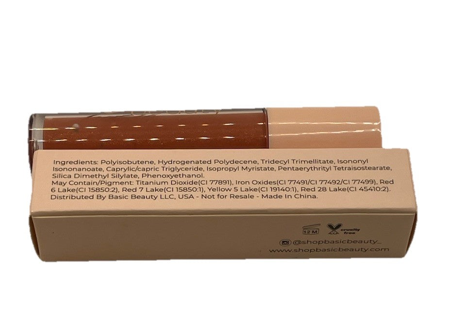 Lip Gloss - Pink, Hydrating & Shiny Lip Makeup by Basie Beauty