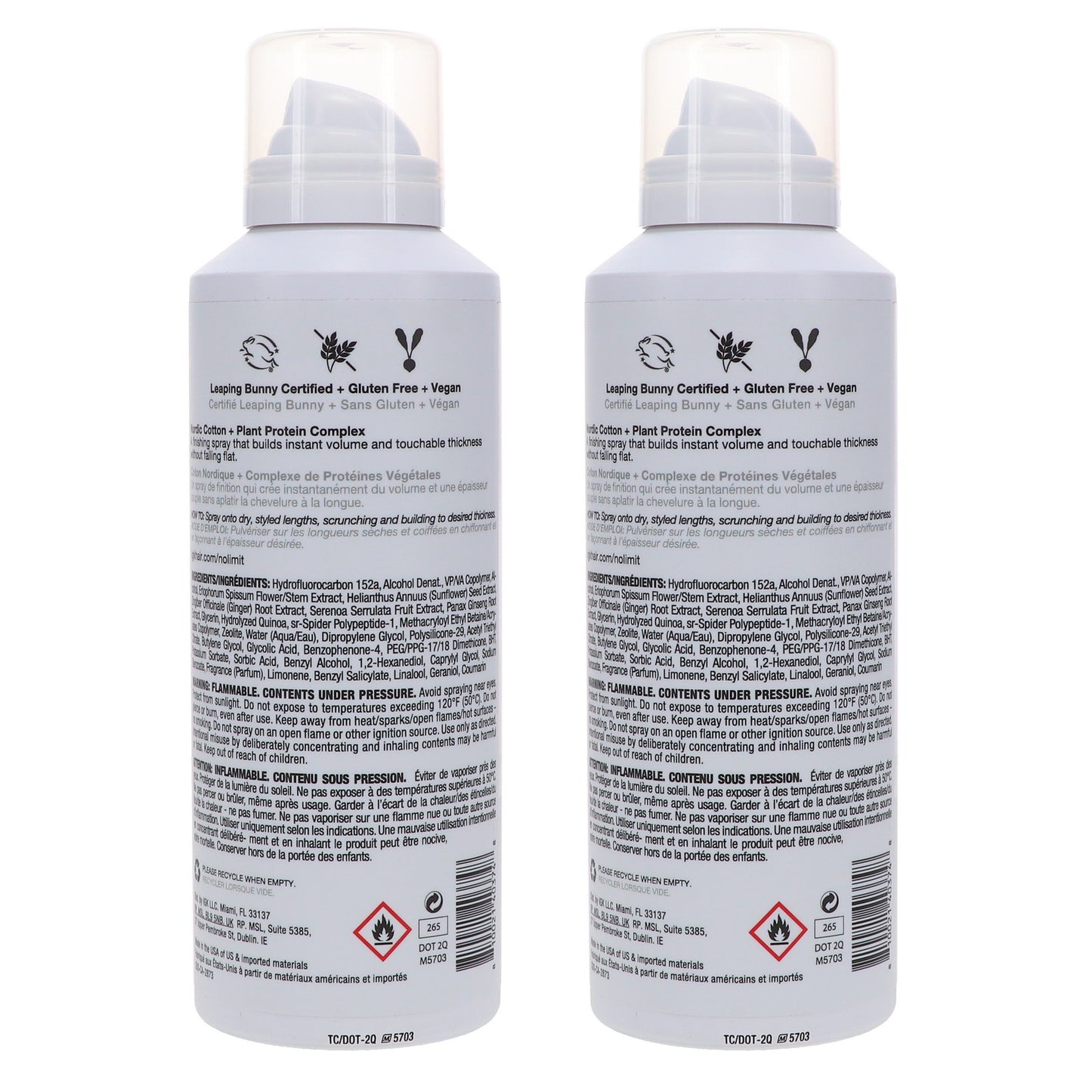Dry Volume & Thickening Hair Spray - 5.4 oz Pack of 2