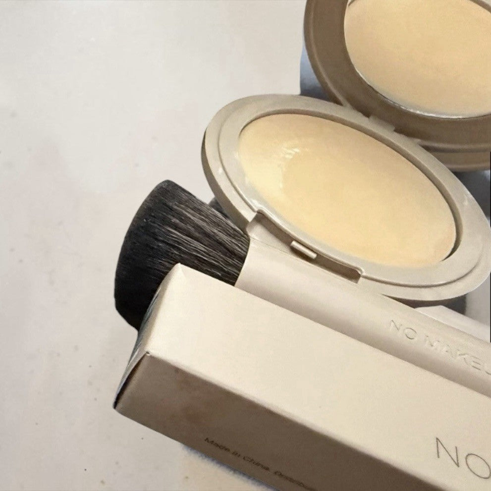 No Makeup Foundation & Brush Set - Damaged Compact Fair Shade