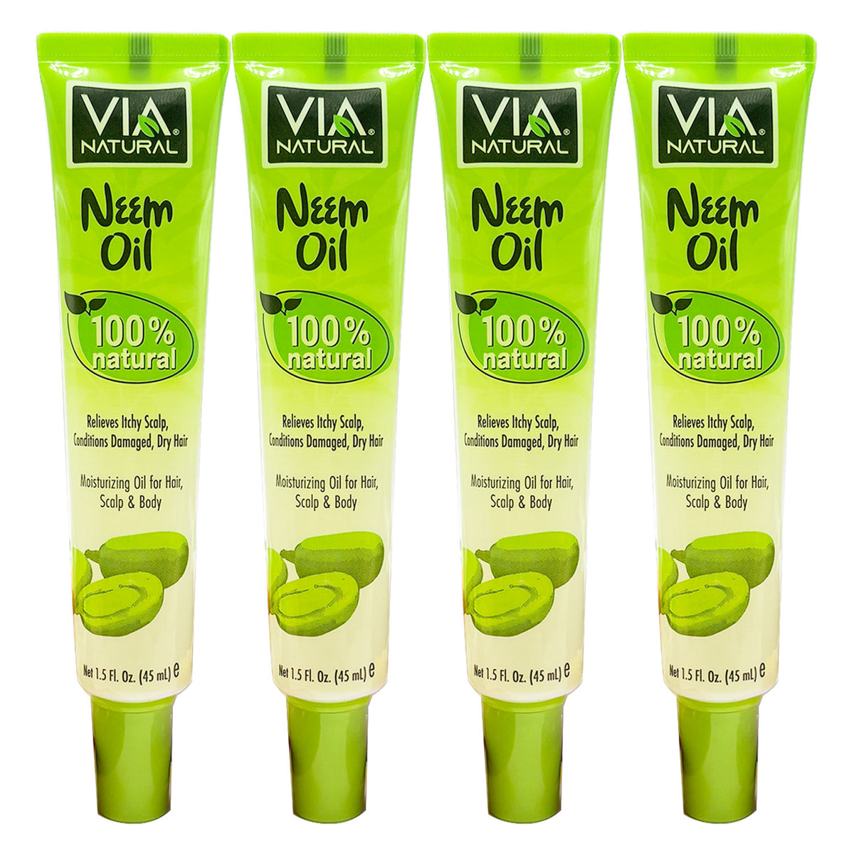 Natural Neem Oil for Hair, Skin & Body - 1.5oz | Pack of 2, 4, 6