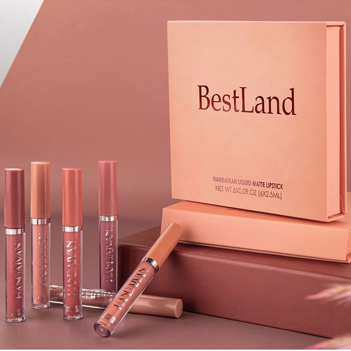 6-Piece Matte Liquid Lipstick Set Long-Lasting Waterproof Lip Color