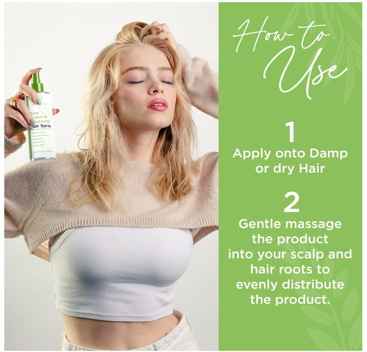 Beauty Rice Water and Rosemary Hair Spray - Strengthens & Hydrates