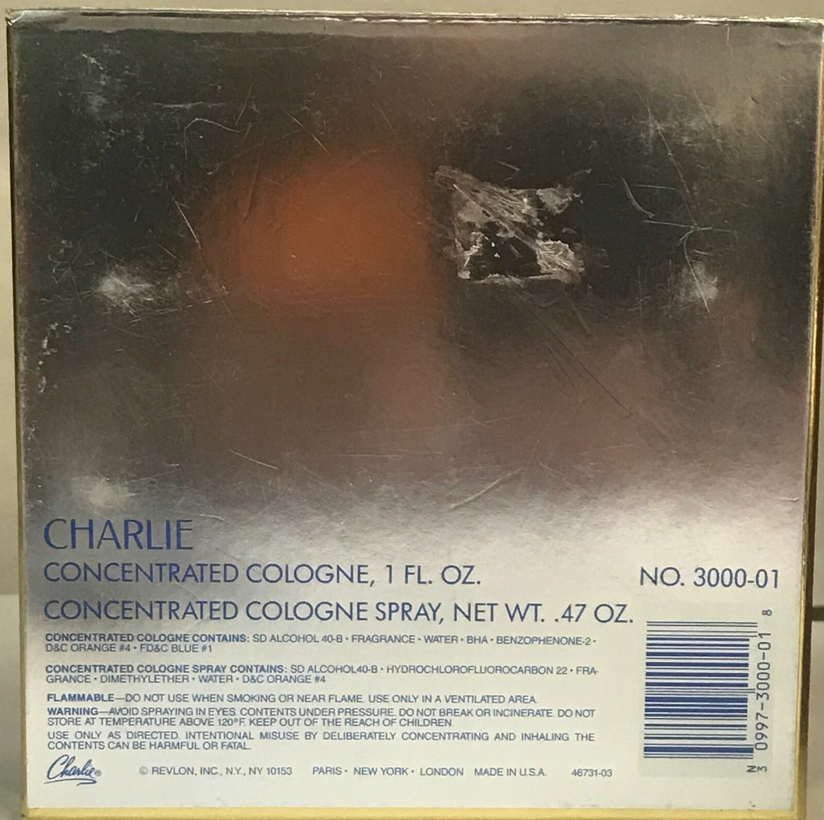 Charlie by Revlon Concentrated Cologne Spray Set 1 oz & 0.47 oz Original 90s