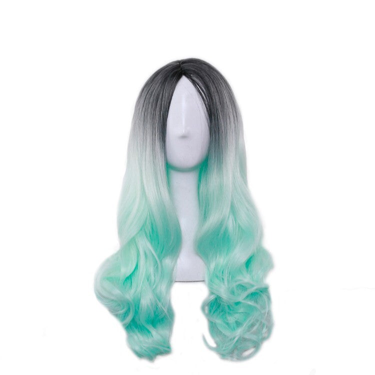 Long Wavy Synthetic Wig 26 Inches Heat-Resistant Hairpiece for Women - Multi Color