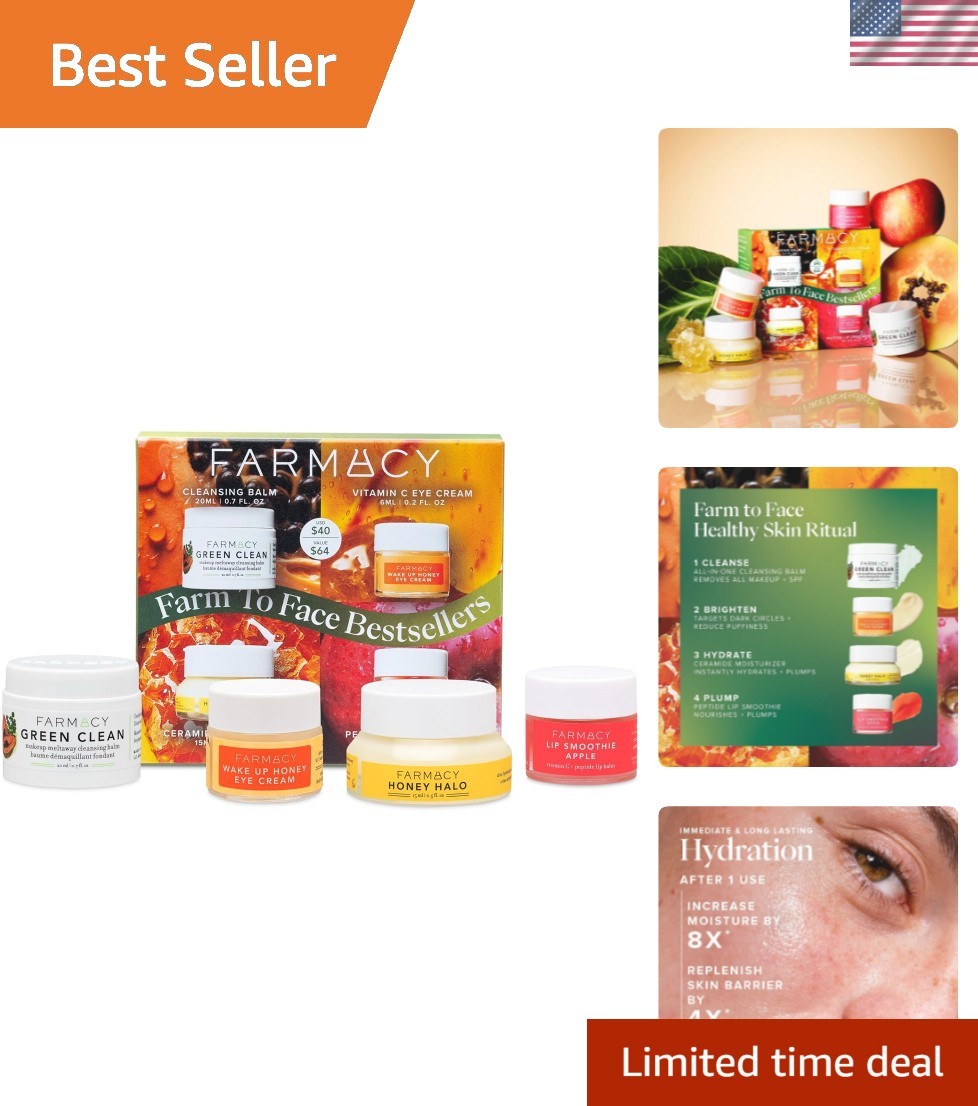 Hydrating Skin Care Set - Travel Essentials for Glowing Skin, 4-Piece