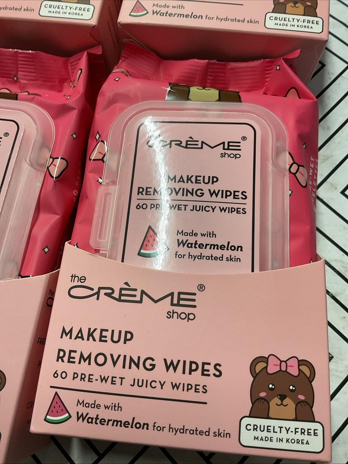 Watermelon Makeup Remover Wipes - 240 Pre-Wet Facial Cleansing Towelettes