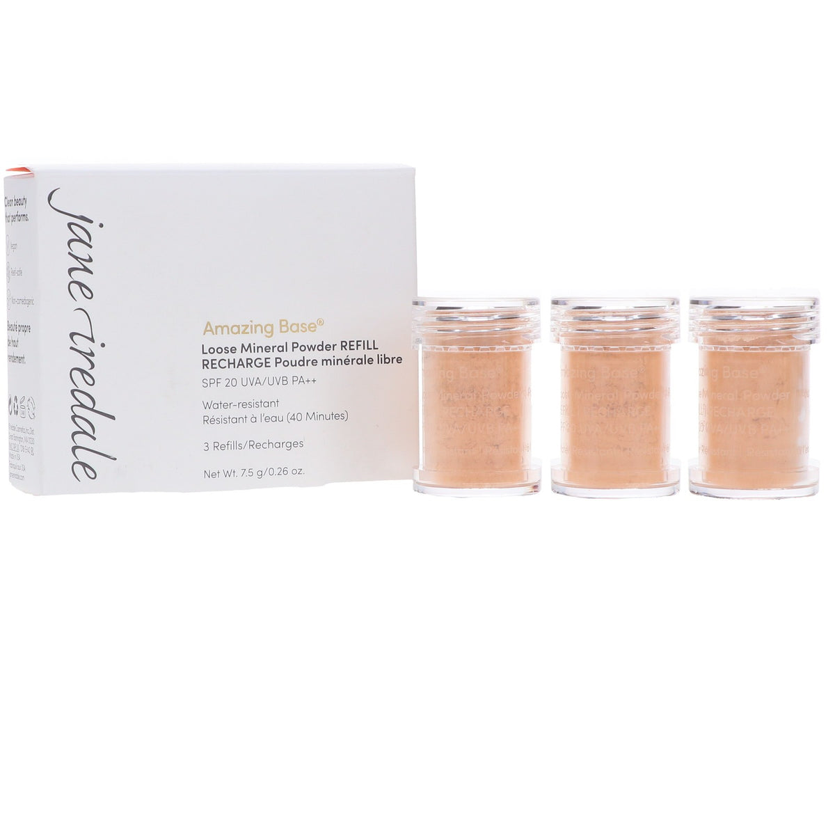 Mineral Foundation Refill Pack - Sun-Tan, Recyclable, Broad Spectrum SPF
