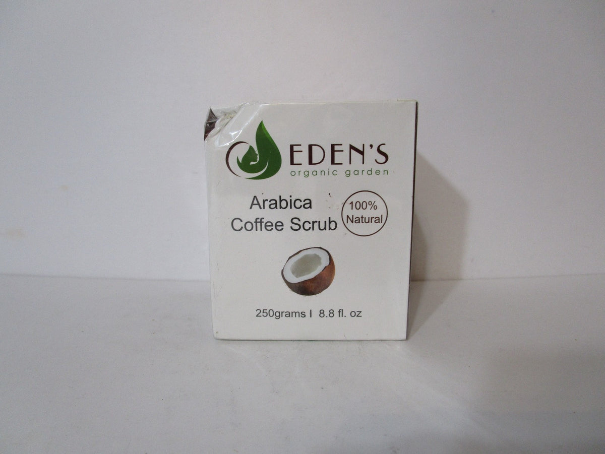 Eden's Organic Garden Arabica Coffee Scrub 8.8 oz, Helps Celluclite,