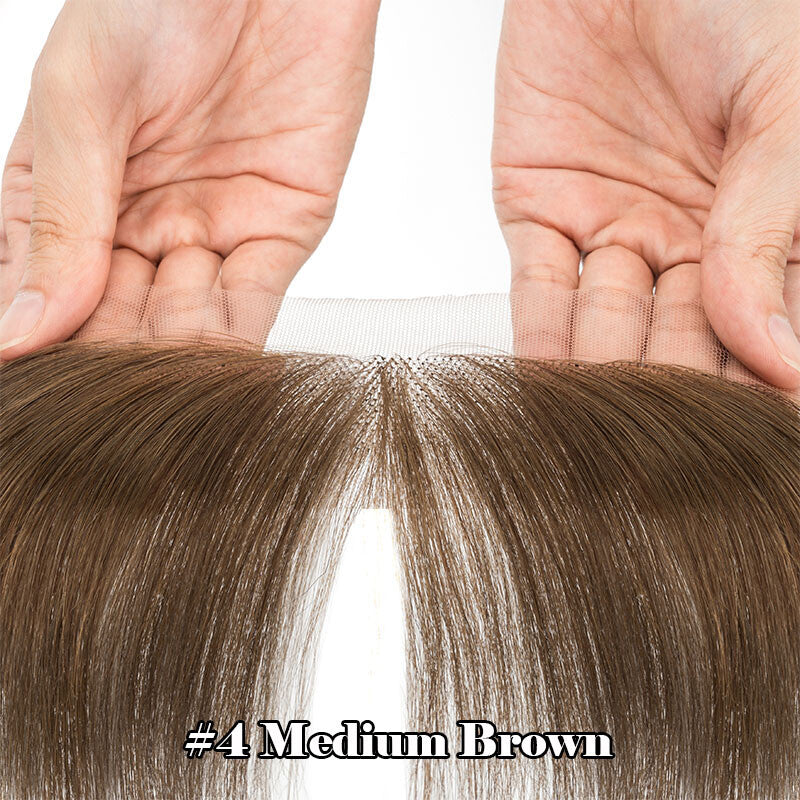 Front Hairline Lace Cover-Up Hairpiece Human Hair Topper for Thinning Hair