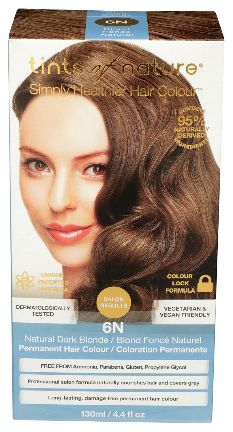 Tints of Nature 6N Natural Dark Blonde Permanent Hair Colour - 4 Pack