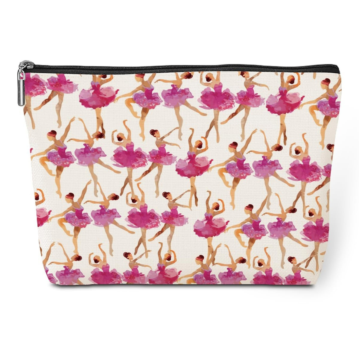 Watercolor Makeup Bag for Dance Gifts Ballet Lovers Travel Toiletry Bag