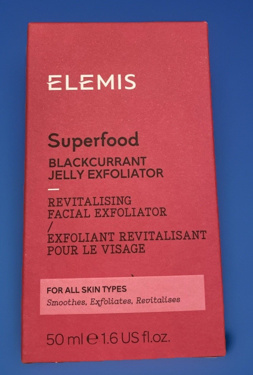 ELEMIS Superfood Black Currant Jelly FACE Exfoliator 1.6oz 50mL FULL
