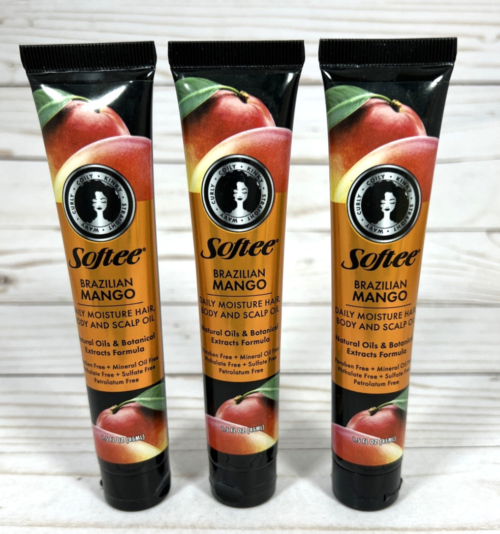 Brazilian Mango Moisturizing Hair & Body Oil Set - 3 Pack, 1.5oz Each