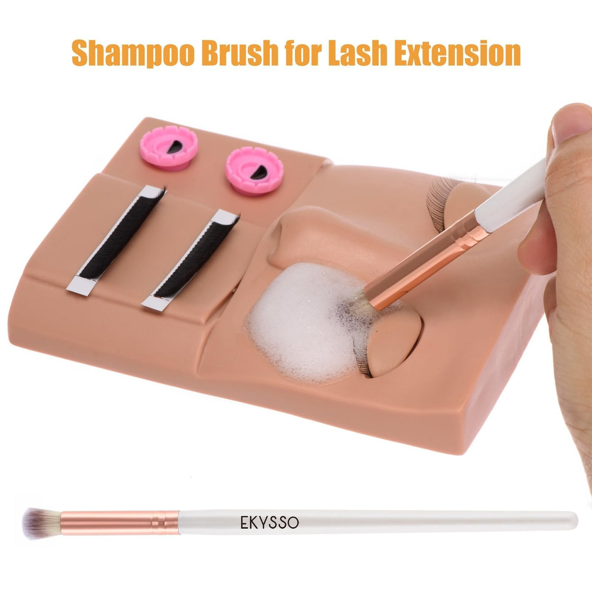30 Pcs Eyelash Extension Lash Cleaning Brush Kit with Soft Synthetic Fibers
