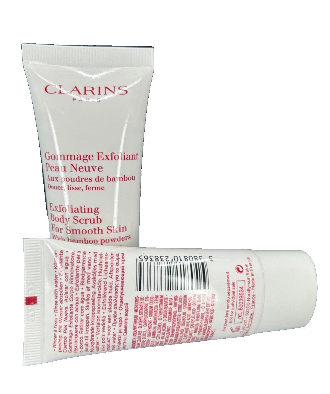 Clarins Exfoliating Body Scrub 2 oz Lot Set (2 x 1 oz) Luxury Care NEW