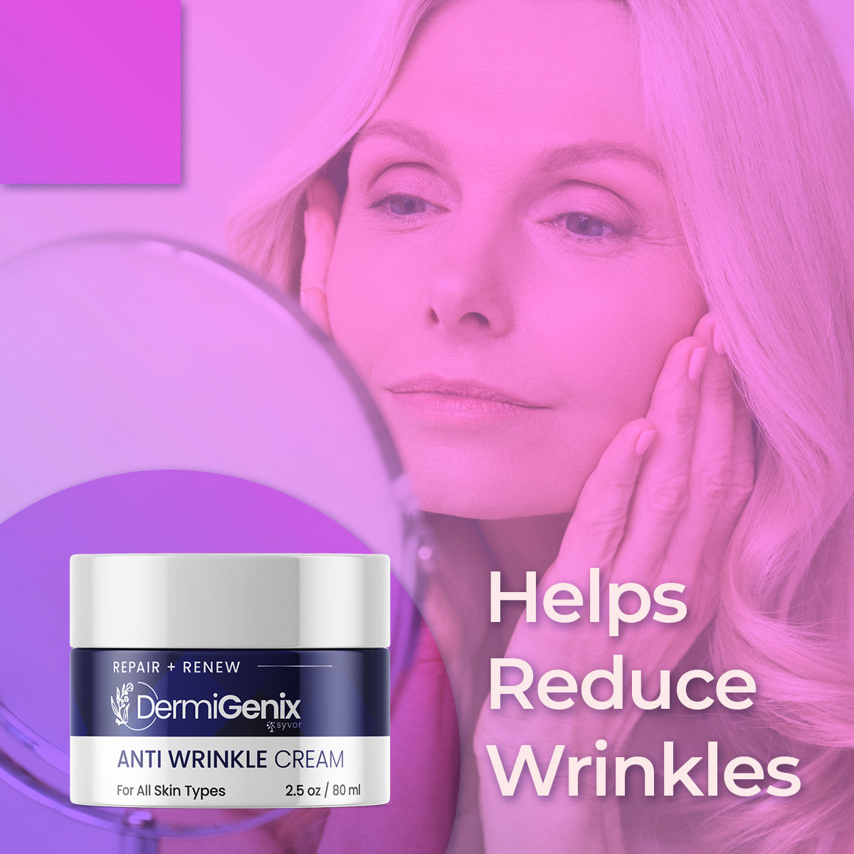 Dermigenix Anti-Wrinkle Cream Advanced Skin Moisturizer for Repair &