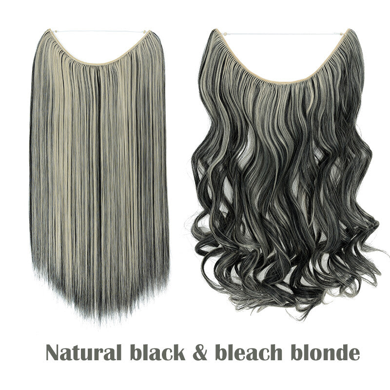 Hair Extensions with Elastic Band & Miracle Ring - Thick, Real Hair