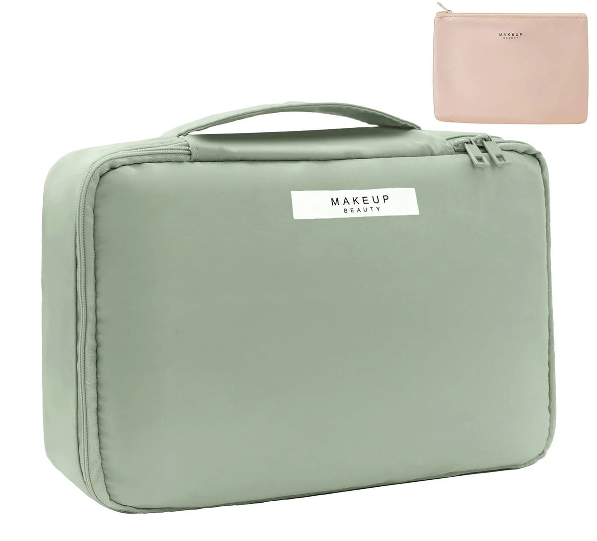 Travel Makeup Bag Cosmetic Organizer with Compartments for Women and Men