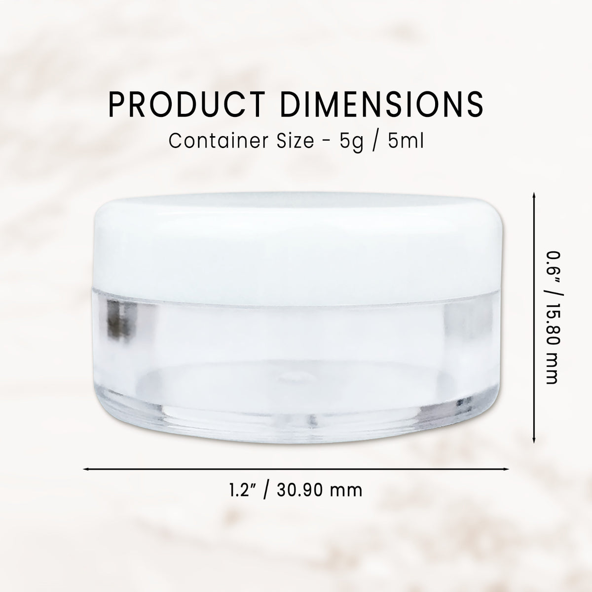 Clear Cosmetic Jars Set - 200 Pieces, 5g/5ml for Makeup & Lip Balm