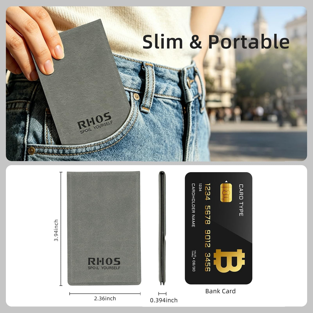 Shatterproof Stainless Steel Pocket Travel Mirror with Leather Cover