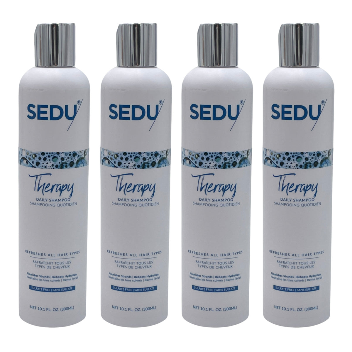 Sedu Therapy Daily Shampoo Nourishing 10.1 oz Sulfate Free with Marula Oil - 4 Pack