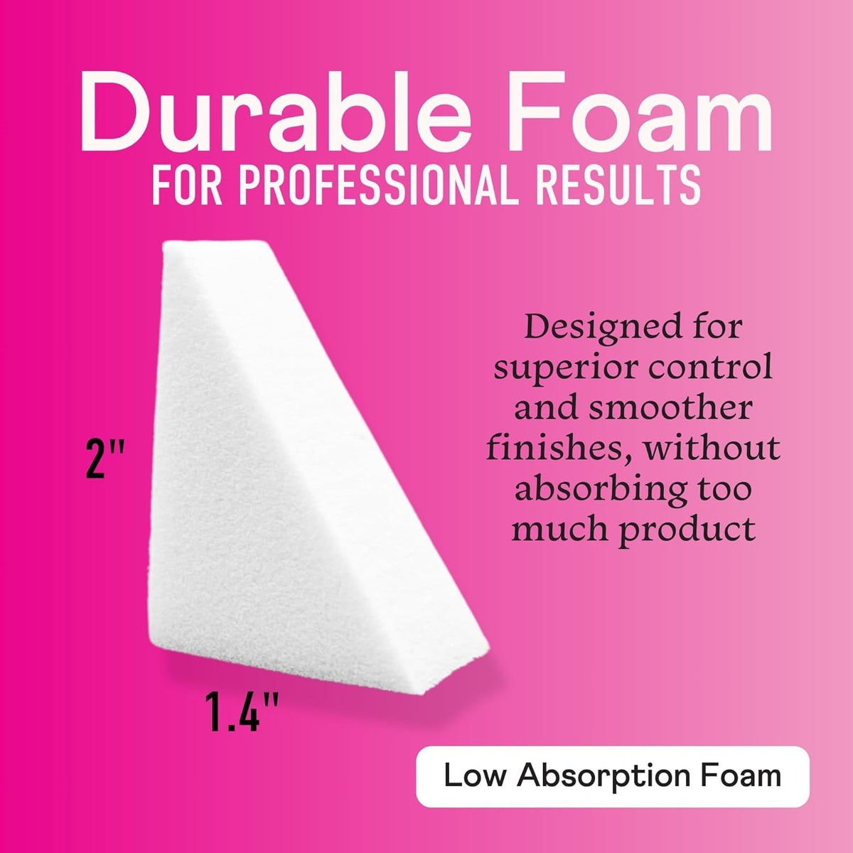Reusable Latex-Free Makeup Sponges - Jumbo Wedge Applicators, 16 Pack