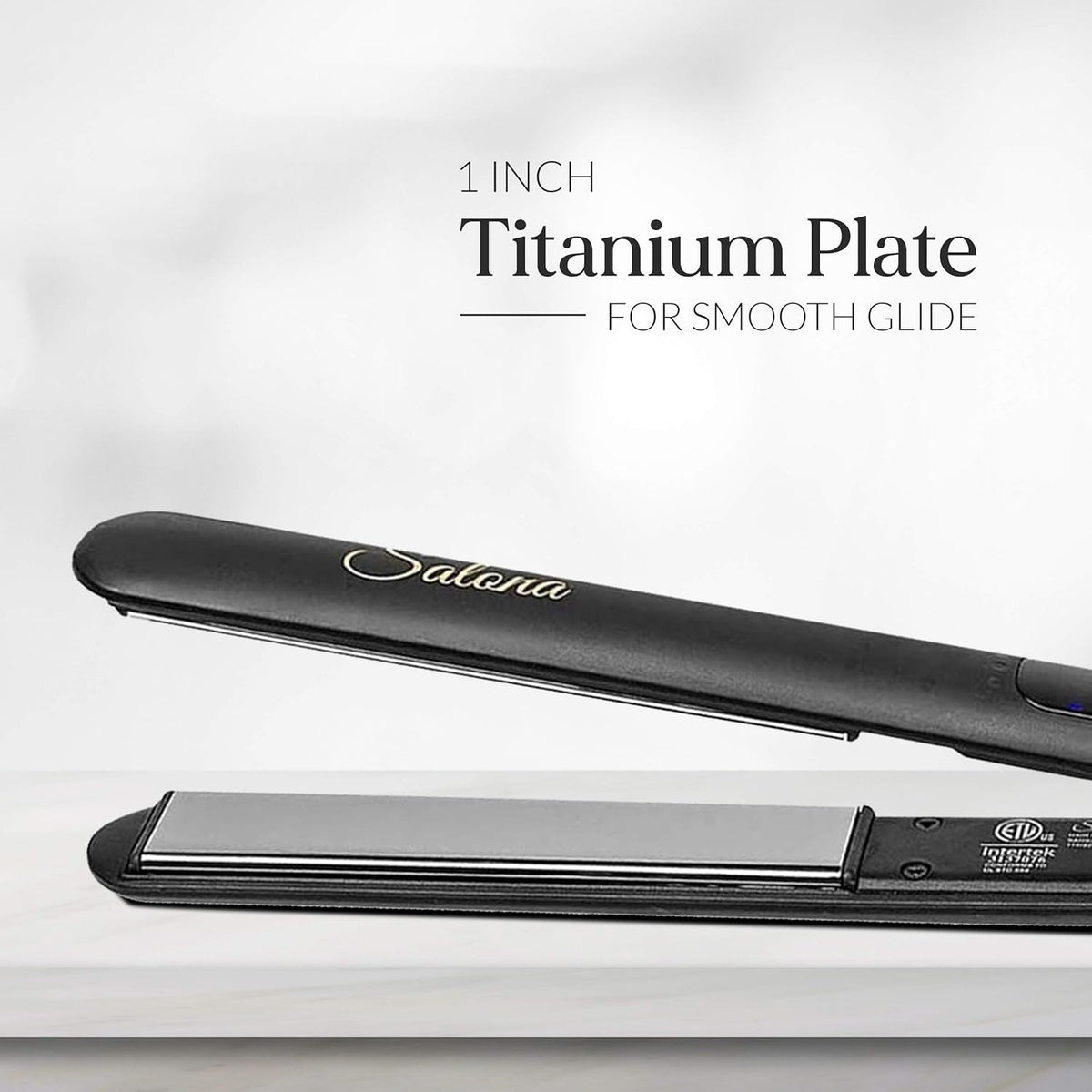 Titanium Hair Straightener 1-Inch Flat Iron with Ionic Technology - Travel Bag