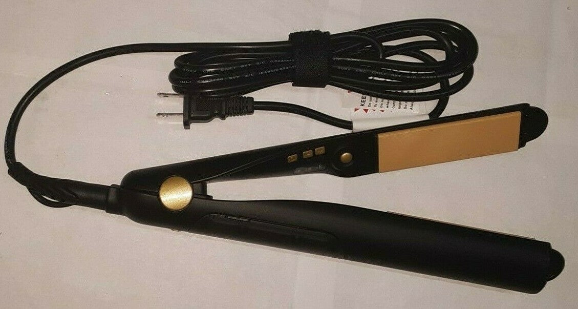 2-in-1 Argan Oil Steam Curling Iron - Black & Gold, 3 Heat Settings
