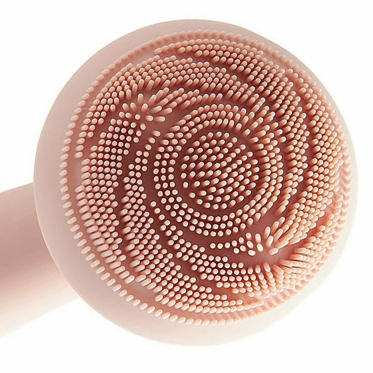 Silicone Facial Cleansing Brush with Charging Dock - Rose Gold