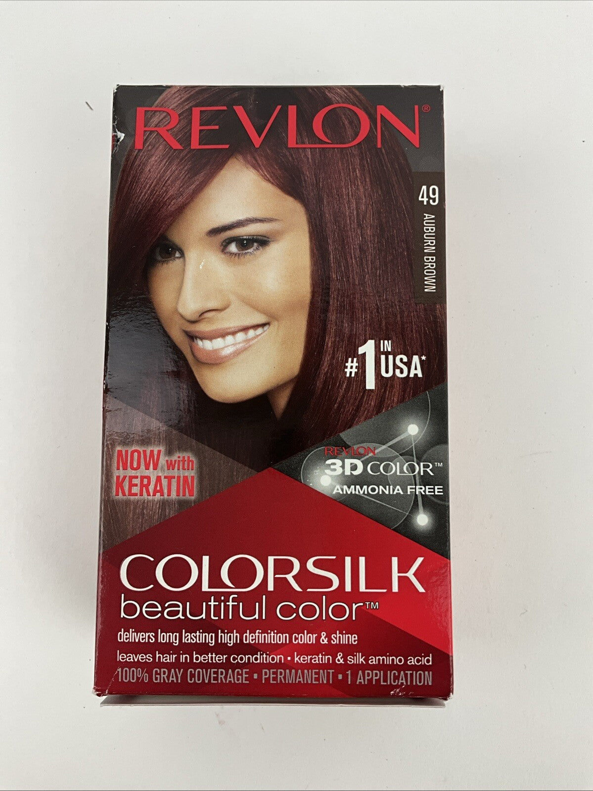 Revlon ColorSilk Permanent Hair Color #49 Auburn Brown