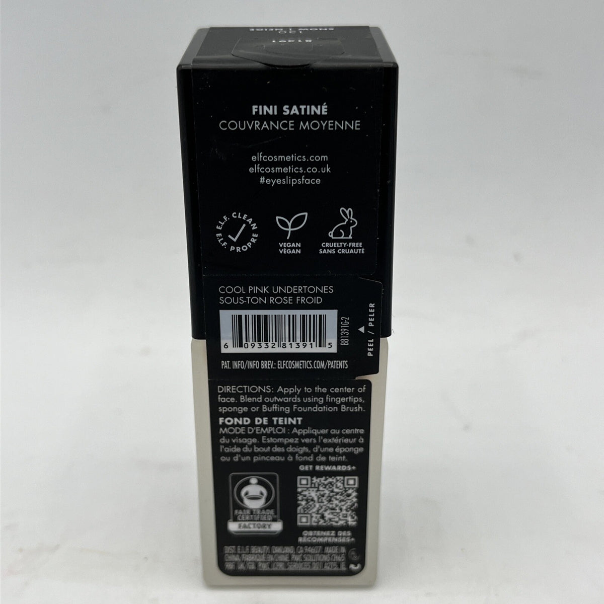 Elf Flawless Satin Foundation 130 Snow – Medium Coverage, Cool Pink Undertones