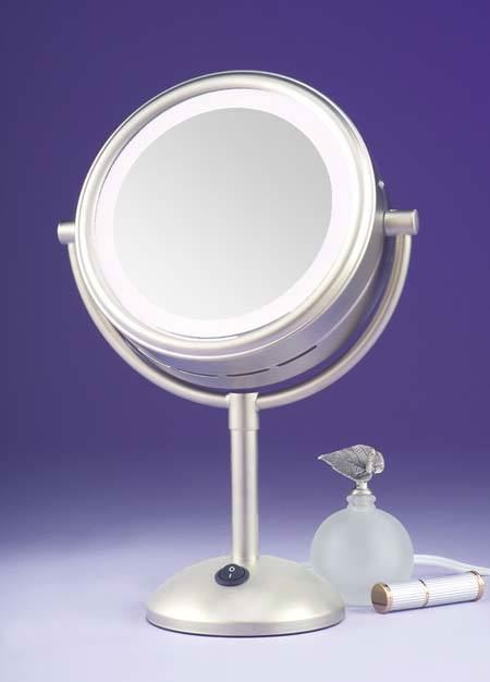 Lighted Magnifying Mirror 7-inch Diameter with 5X & Regular Dual Sides