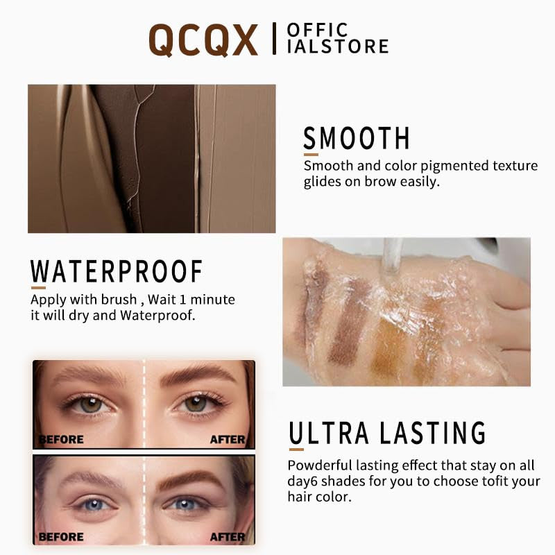 Waterproof 3D Eyebrow Dye Gel for Fuller, Defined Brows - Long-Lasting