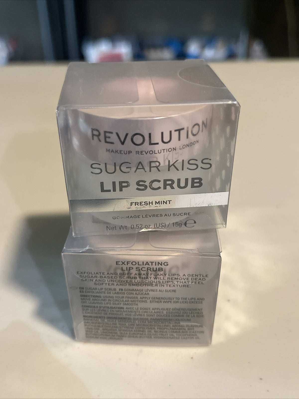 Revolution Sugar Kiss Lip Scrub FRESH MINT - Hydrating Lip Exfoliant, 2 Pack