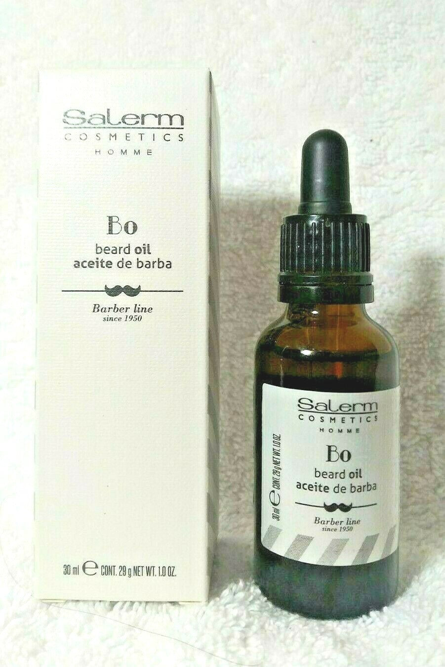 Salerm Homme Beard Oil 30ml Organic Raspberry & Rosehip Nourishing Grooming Oil