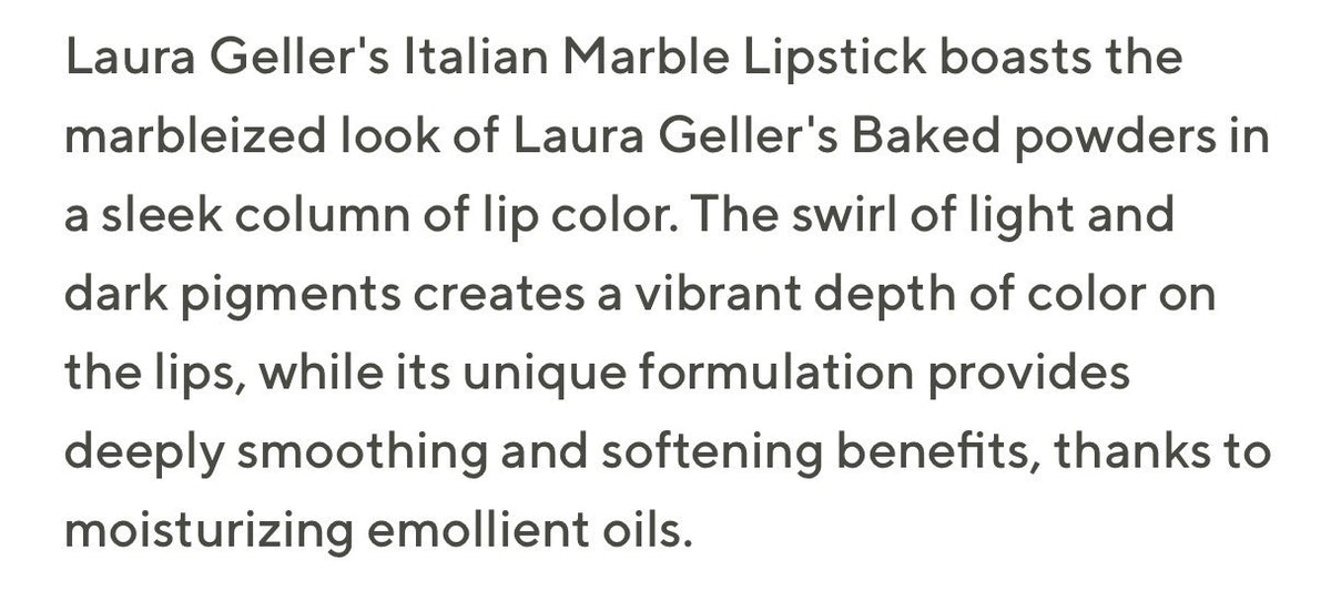Laura Geller Marble Lipstick Amarena #17 3.4g Lip Makeup