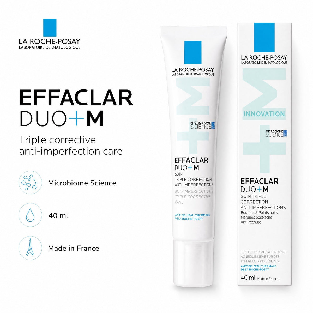 Effaclar Duo Plus M Triple Corrective Acne Treatment 40ml - Oil-Free Gel