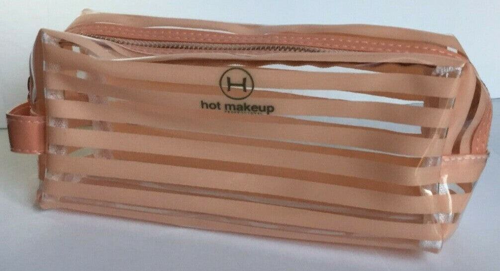 Travel Makeup Pouch - Cosmetic Bag with Water-Resistant Material, Peach