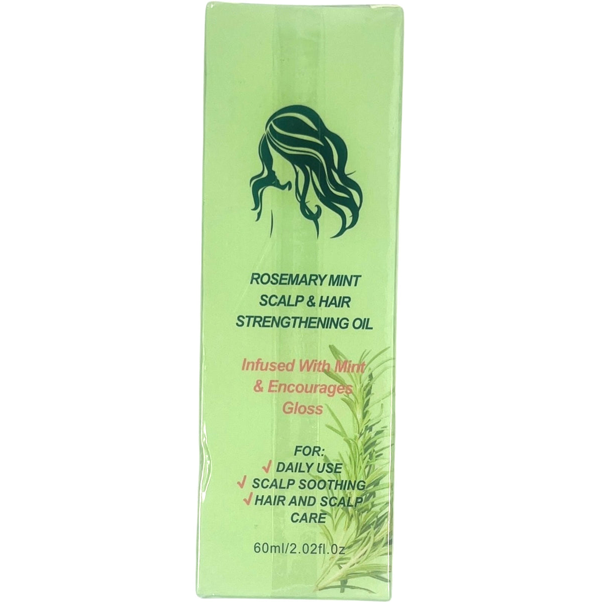 Hair Growth Oil with Rosemary Mint for Scalp & Hair Strength - 2 Fl Oz