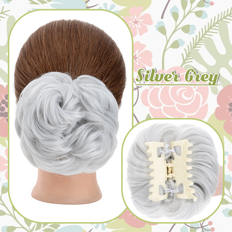 Messy Bun Claw Hair Clip Extensions - Curly Thick Updo Accessory